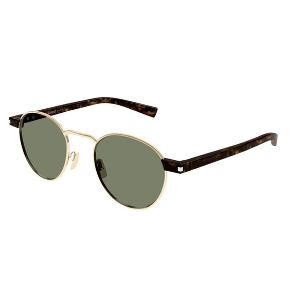 NEW SL707 002 SAINT LAURENT SUNGLASSES UNISEX ROUND GOLD EYEWEAR SL 707 002 - Picture 2 of 5